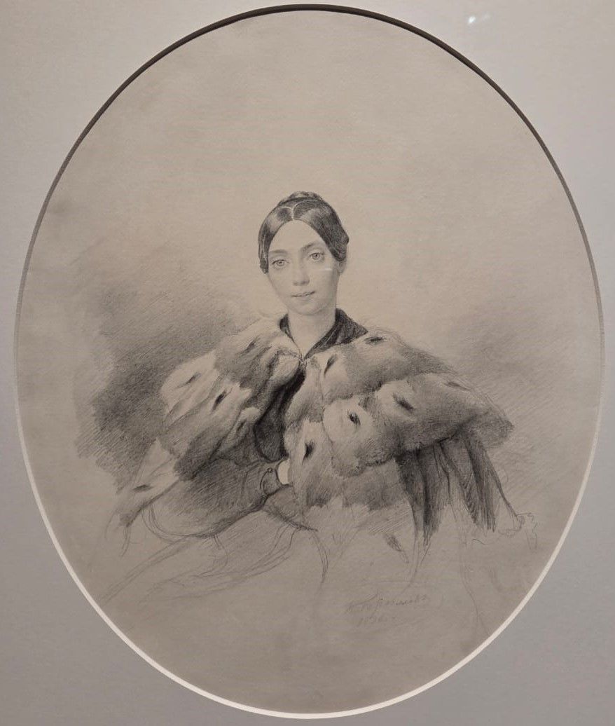 Портрет Л.К.Маковской 1836 бумага, графитный карандаш