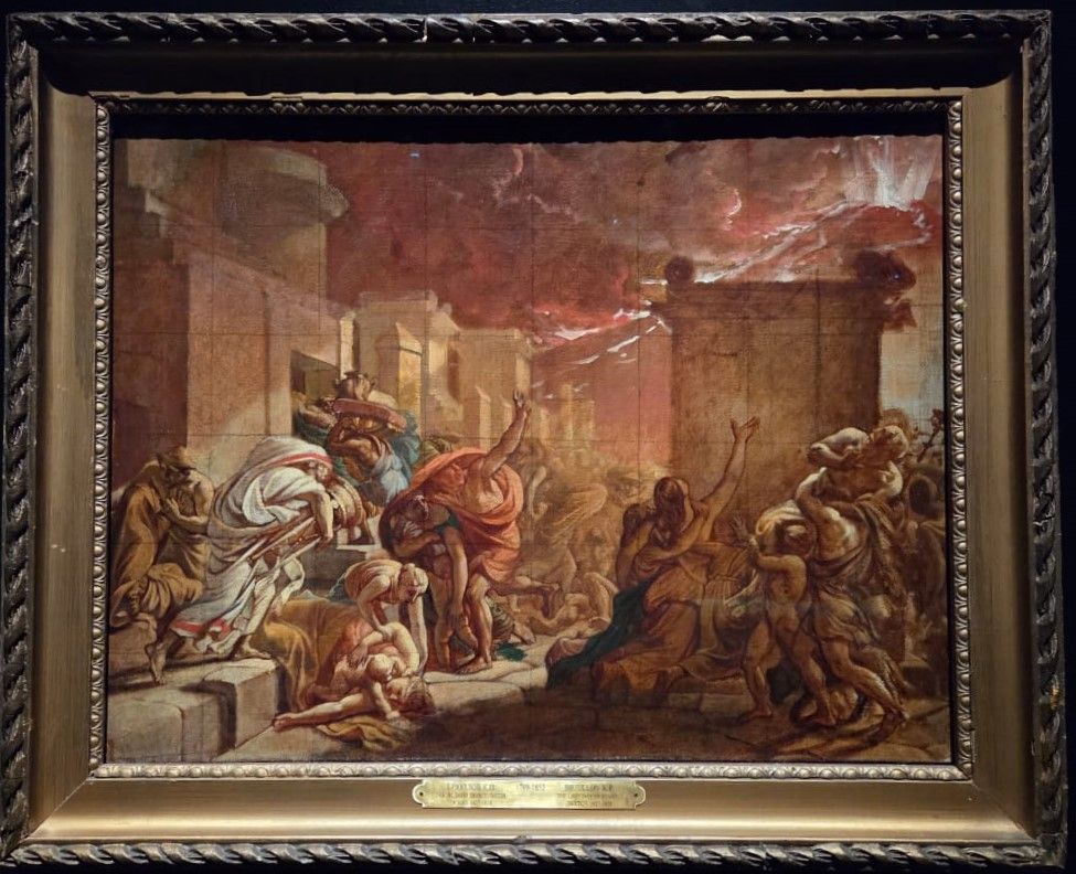 Последний день Помпеи. Эскиз одноименной картины 1827-1828 холст, масло, итальянский карандаш