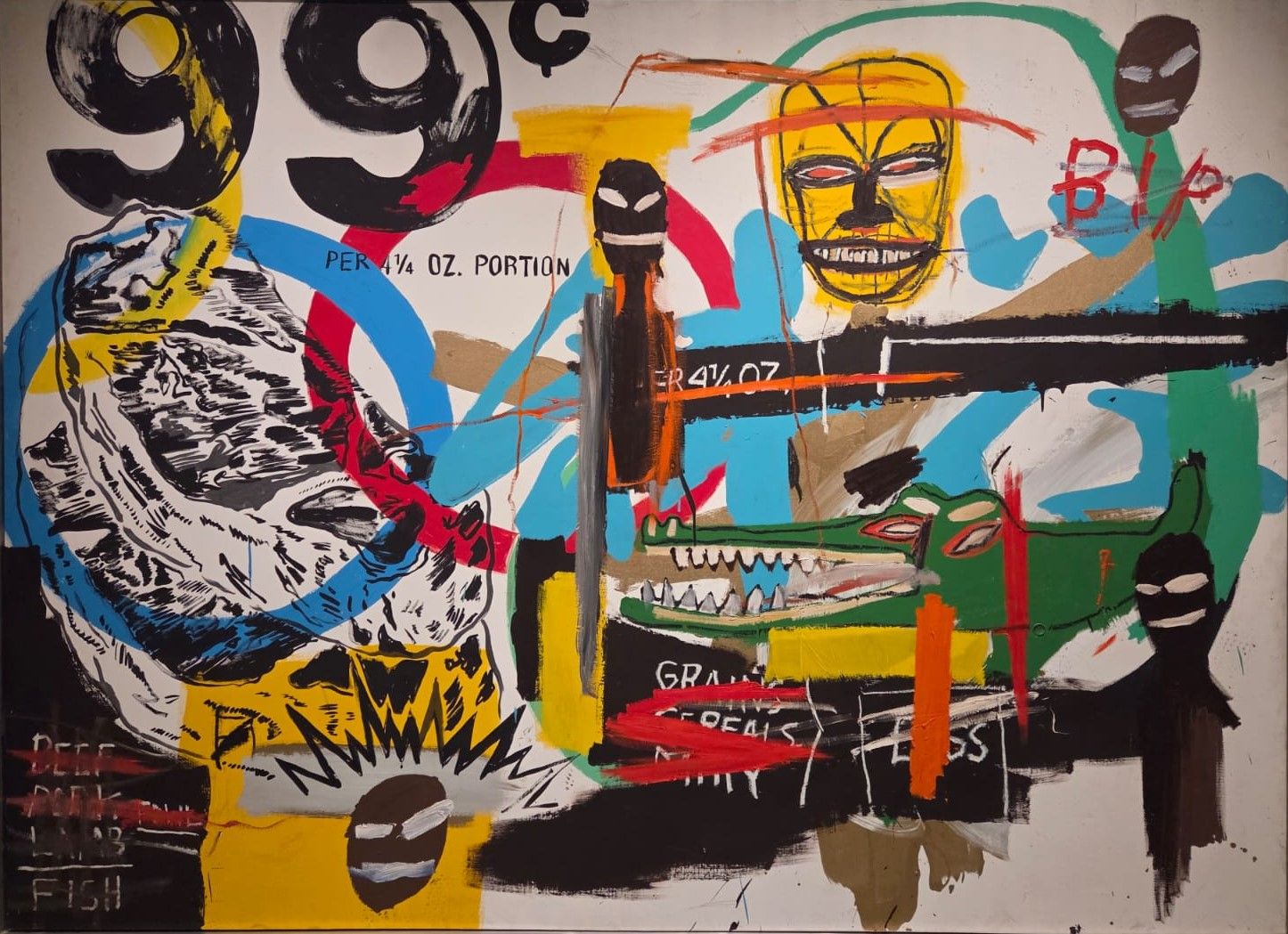 Жан-Мишель Баския, Энди Уорхол. Без названия. 1984. холст, акрил, масло