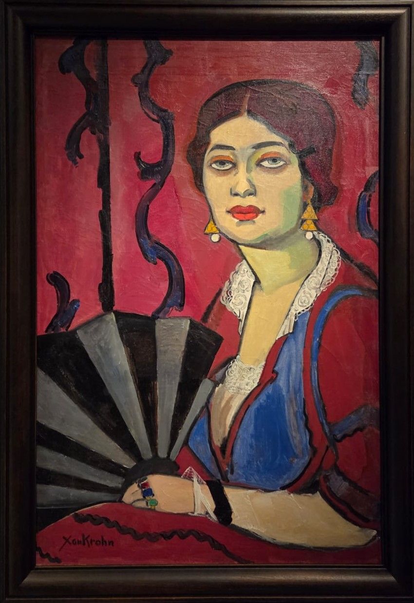 Кристиан Корнелиус Крон. Женщина с веером. Середина 1910-х. холст, масло