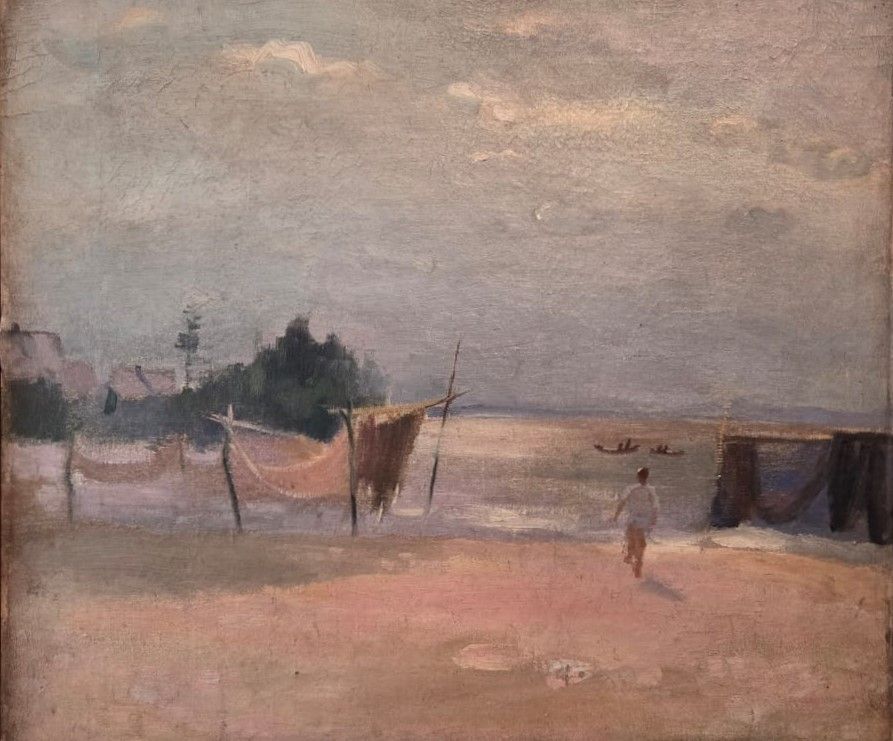 Валдай. Сети на берегу. 1940 холст, масло