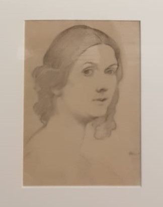 Лев Бакст. Портрет балерины Айседоры Дункан. 1908. бумага, верже итальянский карандаш 1908