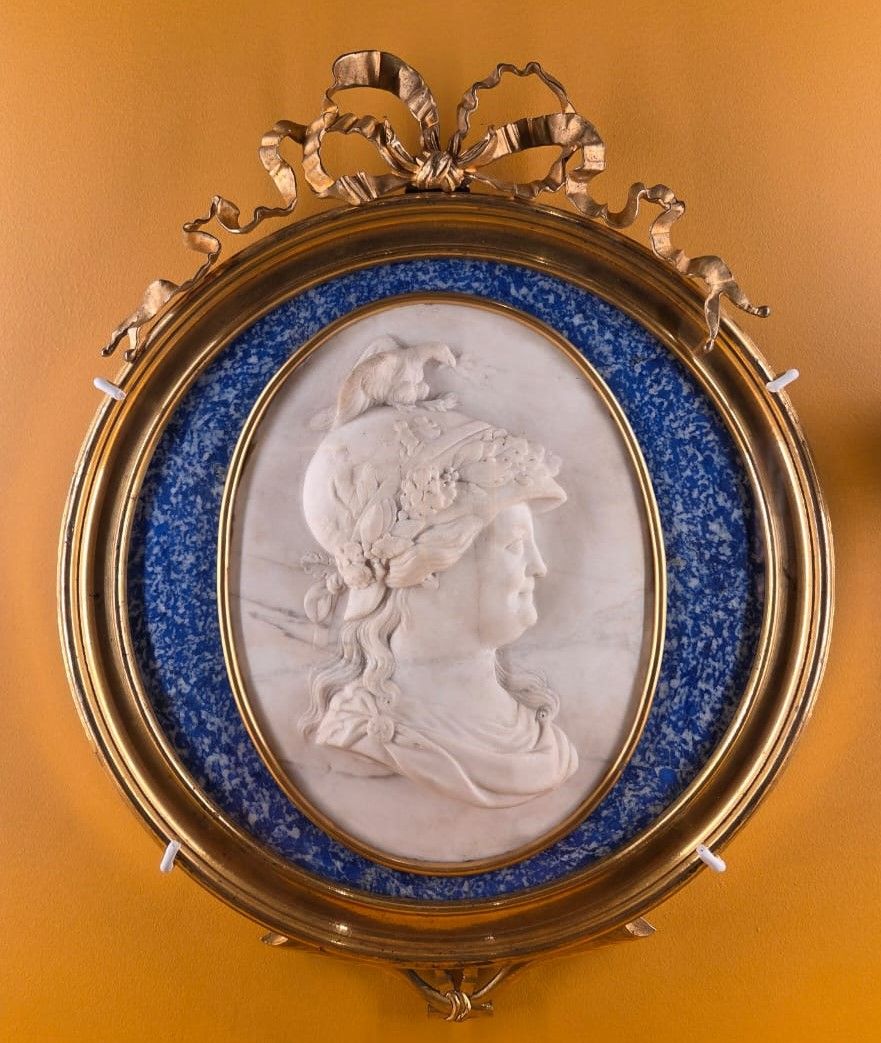 Я.И.Рашет Екатерина II Россия. 1780-е мрамор, лазурит, бронза, рубка, шлифовка, полировка, литьё, чеканка, золочение