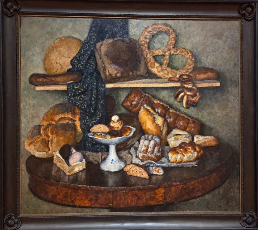 Снедь московская хлебы. 1924. холст, масло