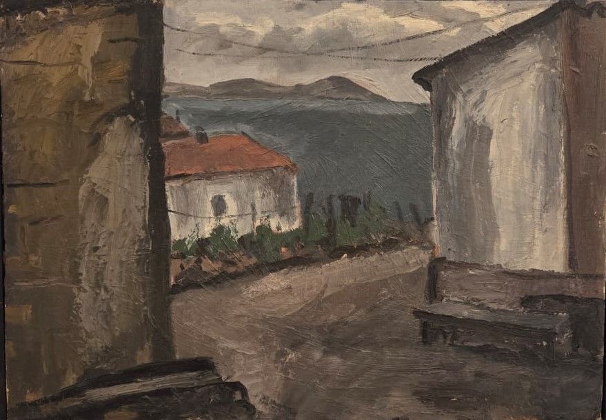 Коктебель. Пейзаж с видом на море. 1963 холст, масло