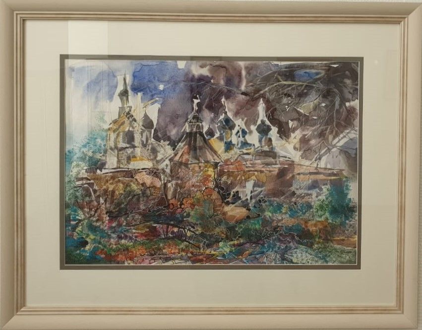 Мария Тимошина. В пересветах. Из цикла Русский север 2004 бумага, акварель, графический лайнер