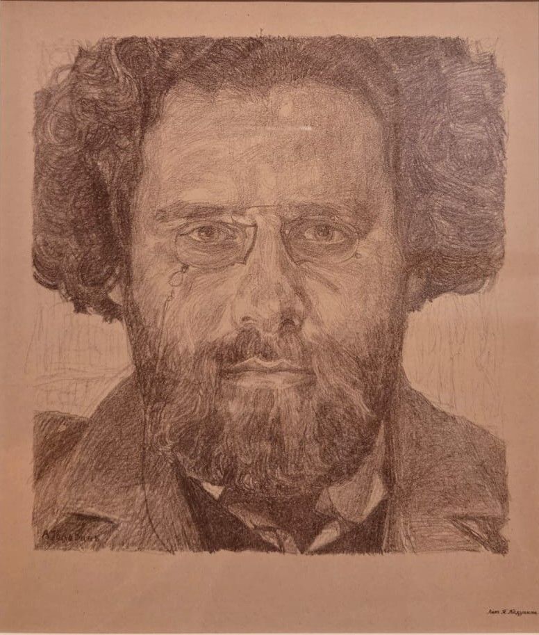 Александр Головин. Портрет М.А.Волошина 1909, литография