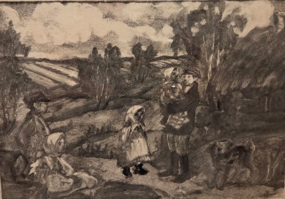 Елизавета Кругликова. Березовая аллея. Россия. 1907. офорт, монотипия
