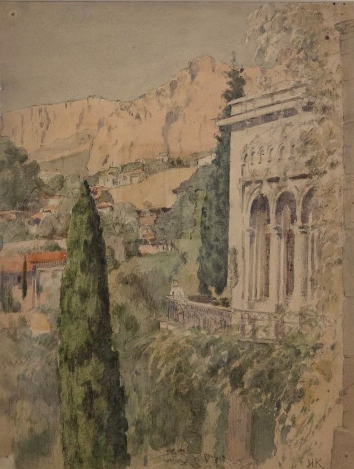 Дворец Юсуповых. 1926 бумага, акварель, карандаш