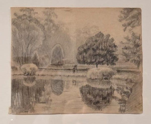 Оленьи пруды. 1909. бумага, карандаш