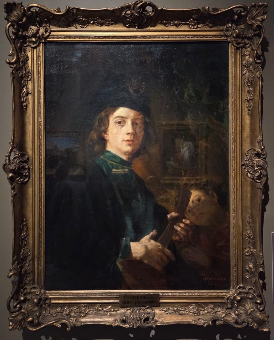 Николай Алексеев. Деревенский парень. Портрет сына художника. 1859 холст, масло