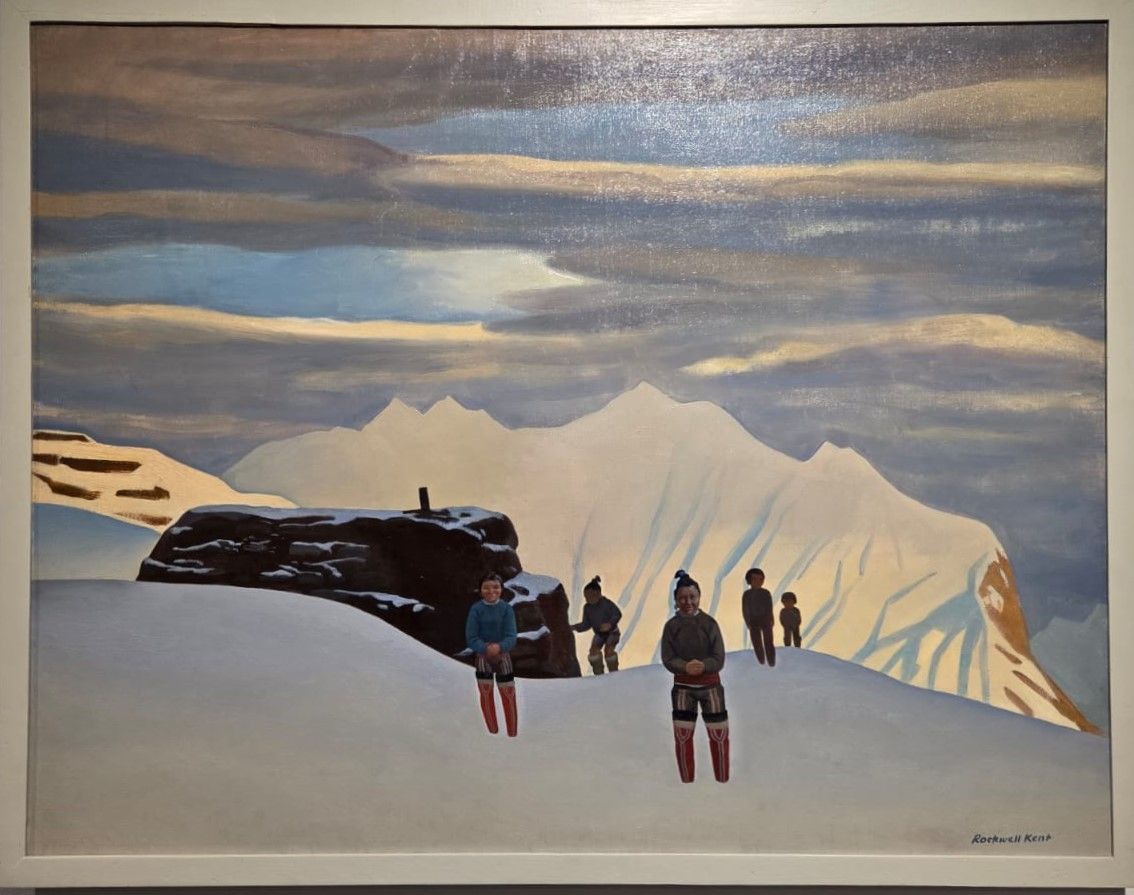 Рокуэлл Кент. Возвращение охотников. Северная  Гренландия 1933 холст, наклеенный на фанеру, масло