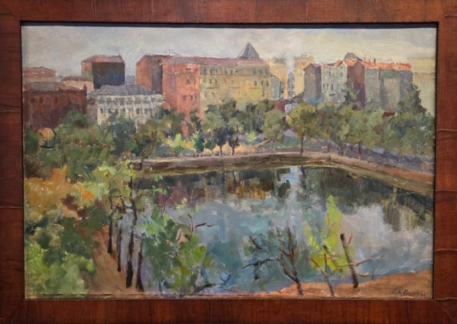 Александр Осмеркин. Патриаршие пруды. 1947 Государственный историко-художественный и литературный Музей-заповедник Абрамцево