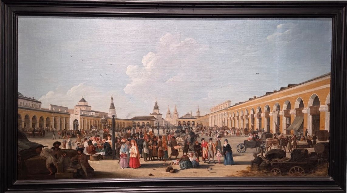 Жерар Делабарт. Вид Красной площади в Москве. 1795 холст, масло