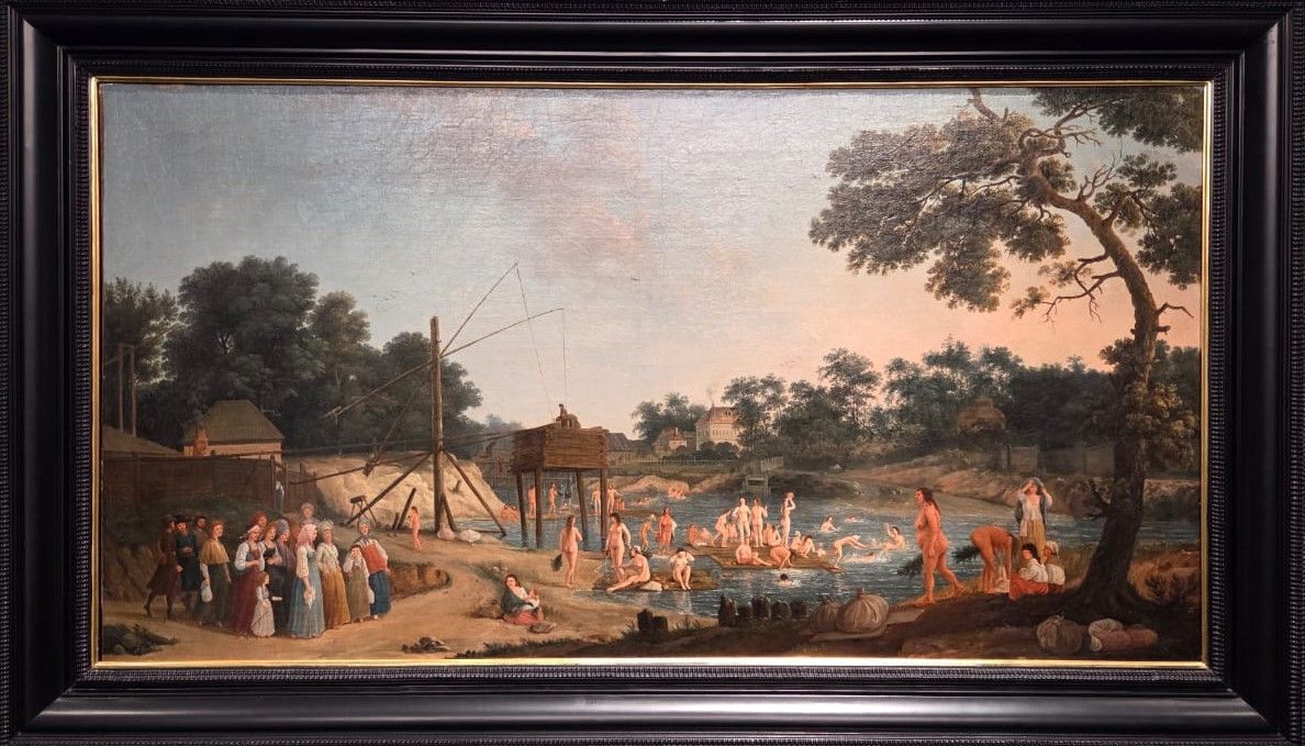 Жерар Делабарт. Вид Серебренических бань в Москве 1796 холст, масло