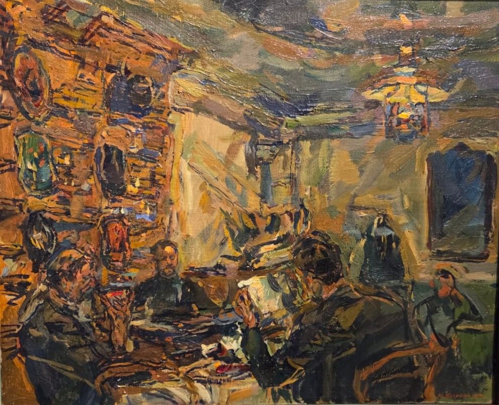 Михаил Пырин. В трактире. 1914. холст, масло