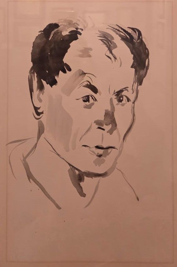 Н.В.Кузьмин Автопортрет 1930-е гг бумага, акварель