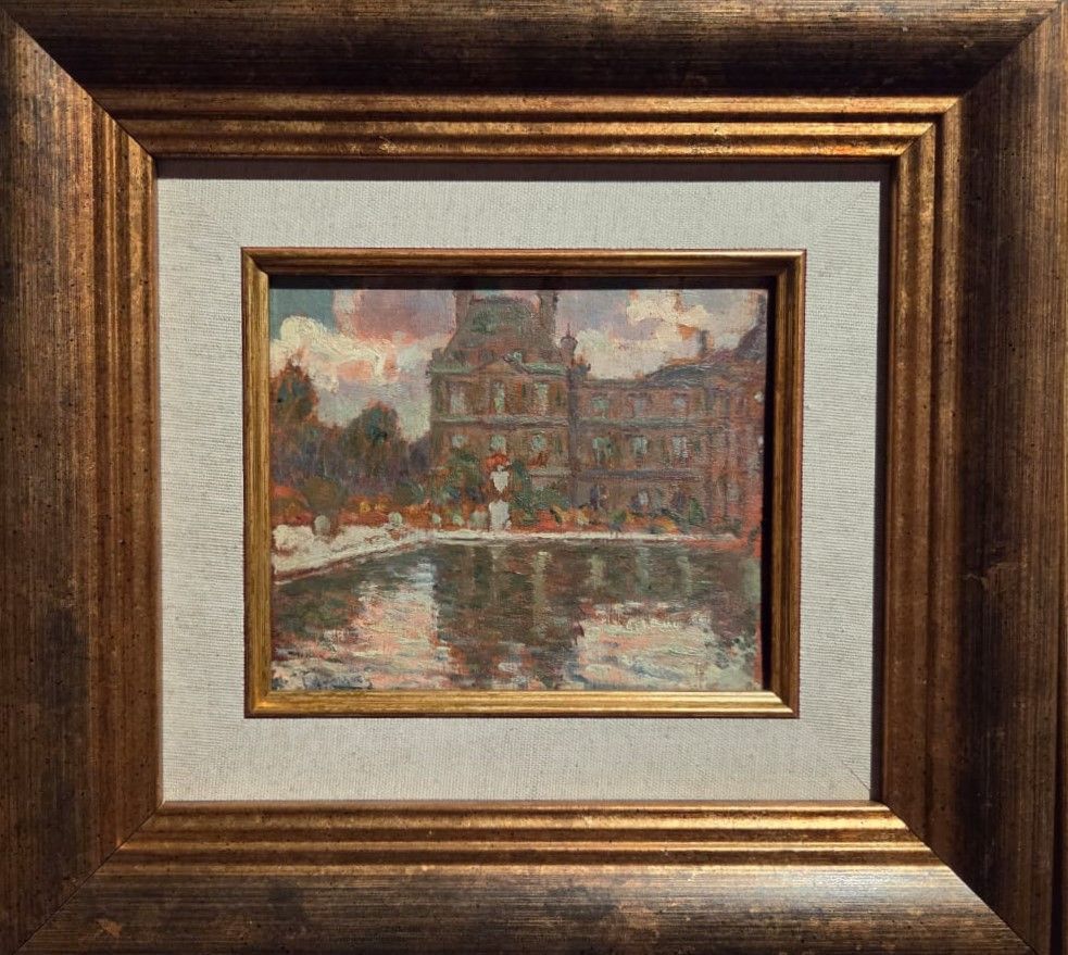 П.П.Ганский Люксембургский дворец 1900-е фанера, масло