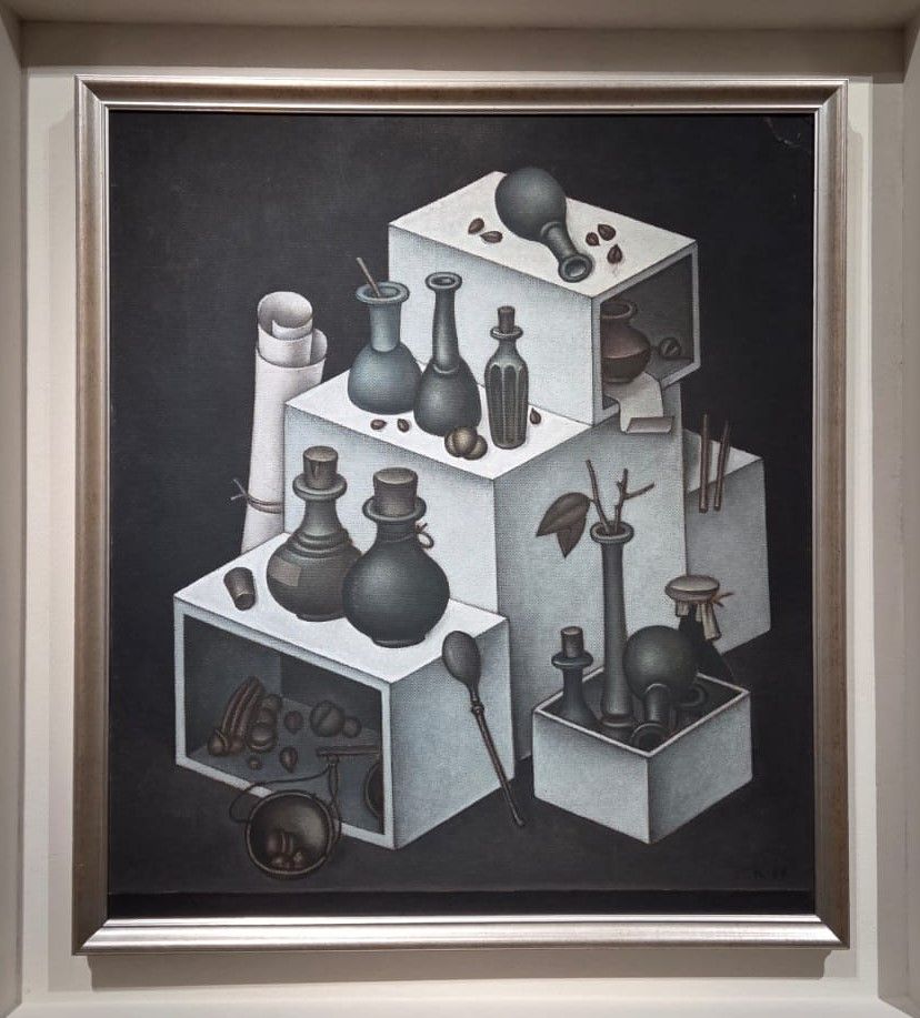 Белые ящики. Аптека. 1969 оргалит, масло
