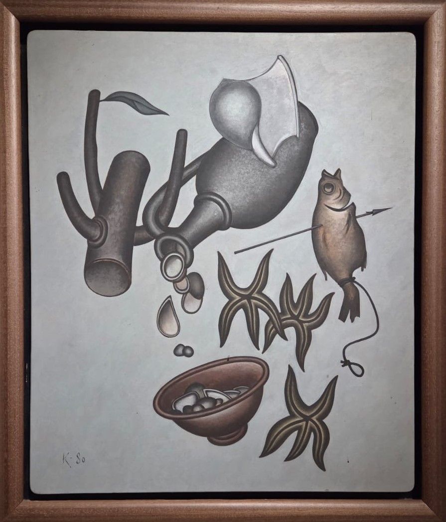 Парящие предметы. Созвездия. 1980 оргалит, масло