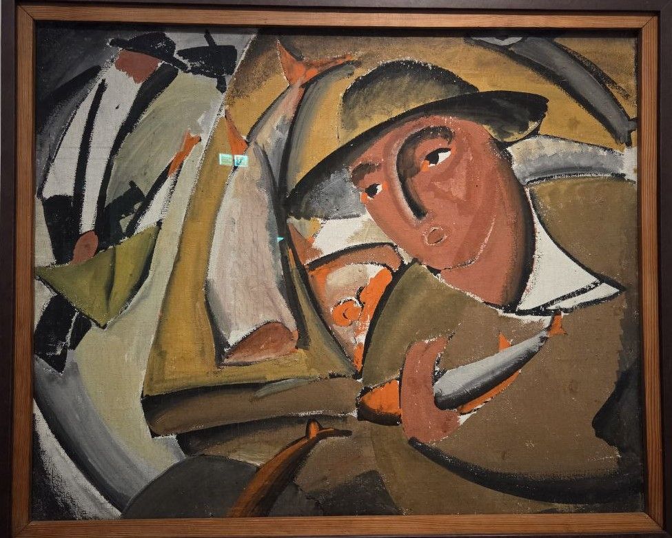 Владимир Татлин. Продавец рыб. 1911 холст, клеевые краски