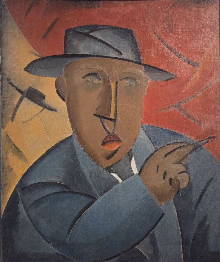 Владимир Татлин. Портрет художника (Автопортрет) 1912 холст, масло