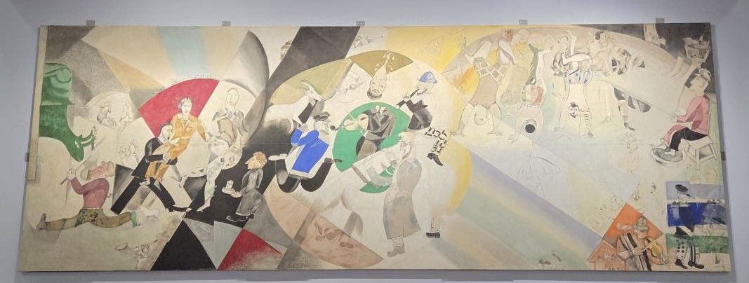 Введение в Еврейский театр 1920 холст, гуашь, темпера