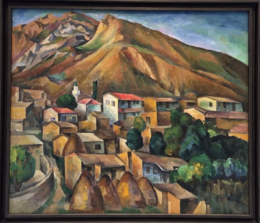 Адольф Мильман. Крымский пейзаж с мечетью. 1915 холст, масло