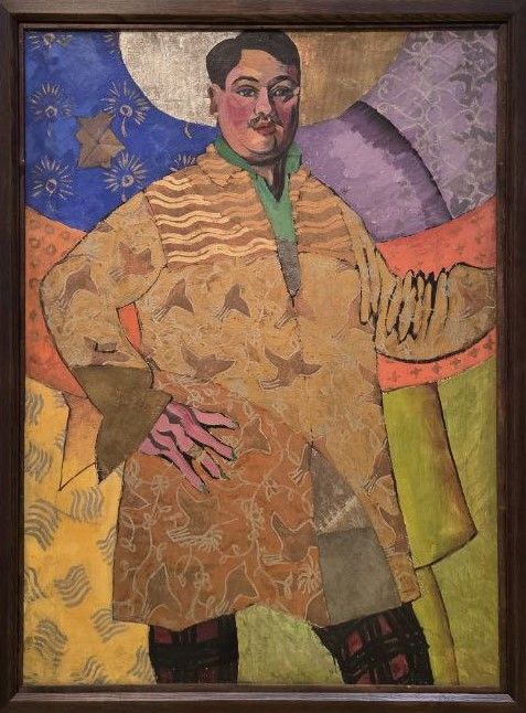 Аристарх Лентулов. Автопортрет. Le Grand Peintre 1915 холст, масло, бумажные наклейки
