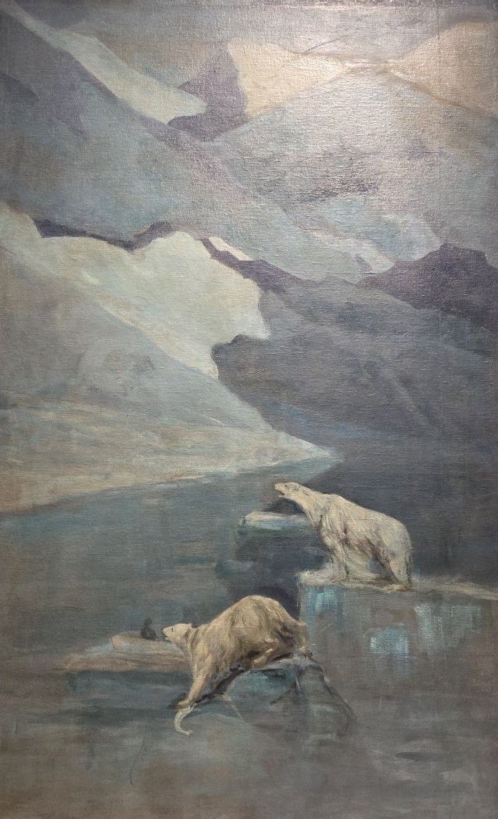 Константин Коровин. Белые медведи. 1896 холст, масло