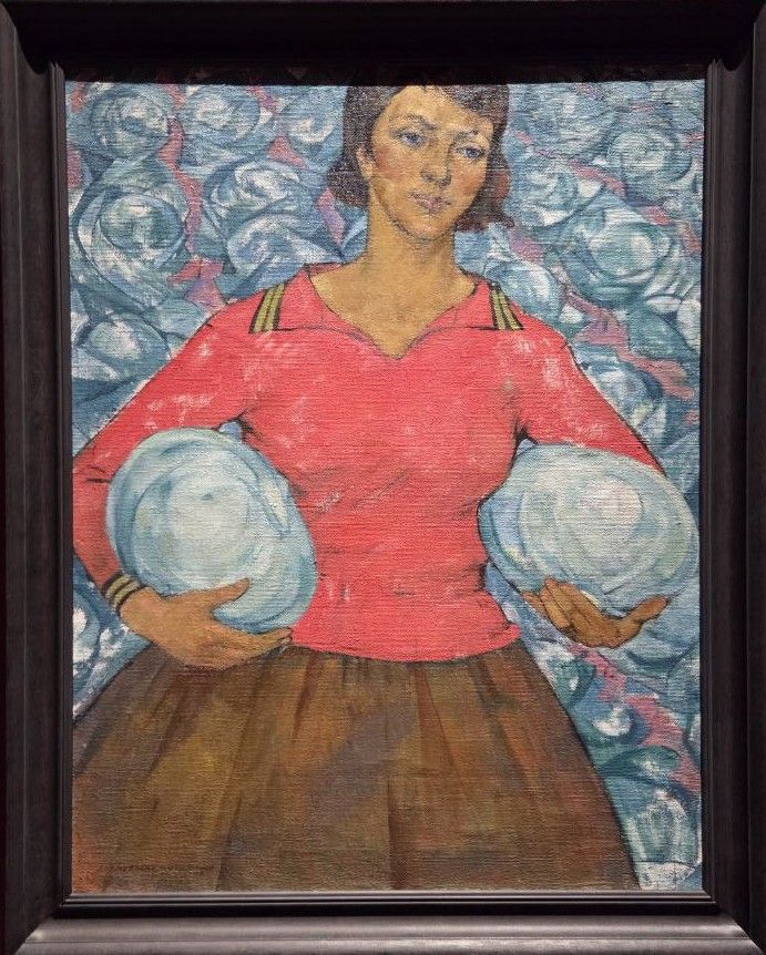 Девушка с капустой. 1962 холст, масло