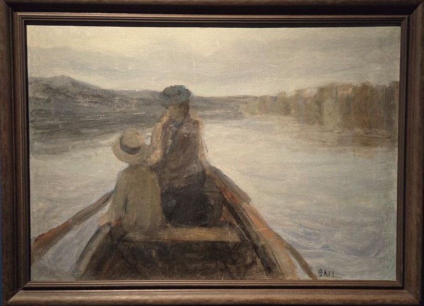 Кузьма Петров-Водкин. Двое в лодке 1896 холст, масло