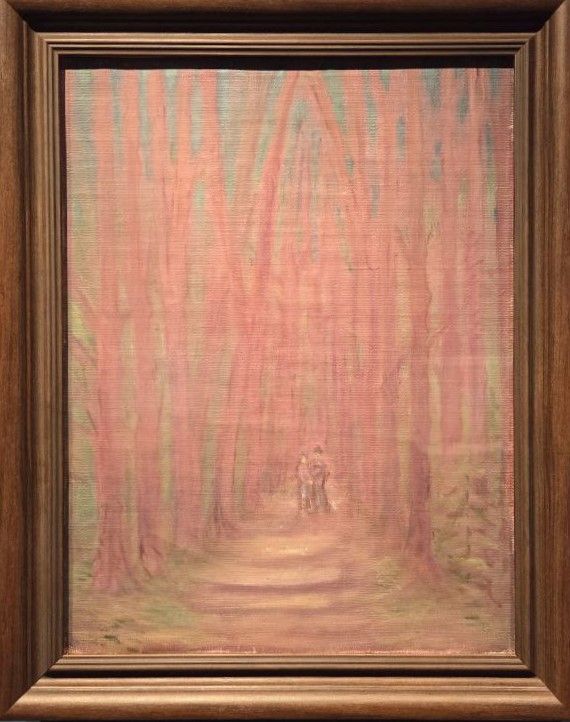 Елена Бебутова Аллея. Закат 1950-е картон, масло