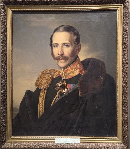 Неизвестный художник. Портрет графа Сергея Строганова 1850 холст, масло