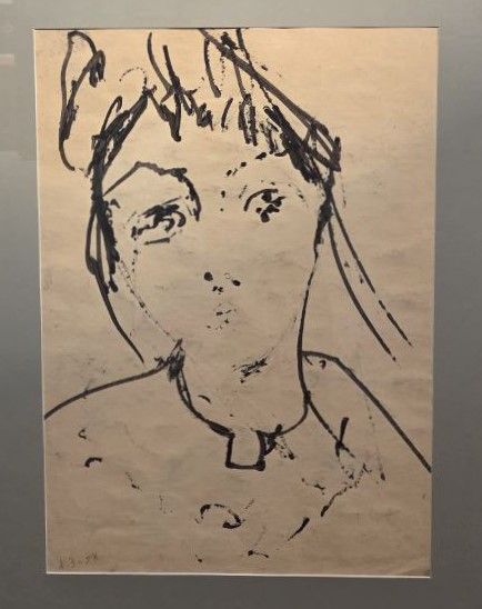 Женский портрет 1958 бумага, гуашь