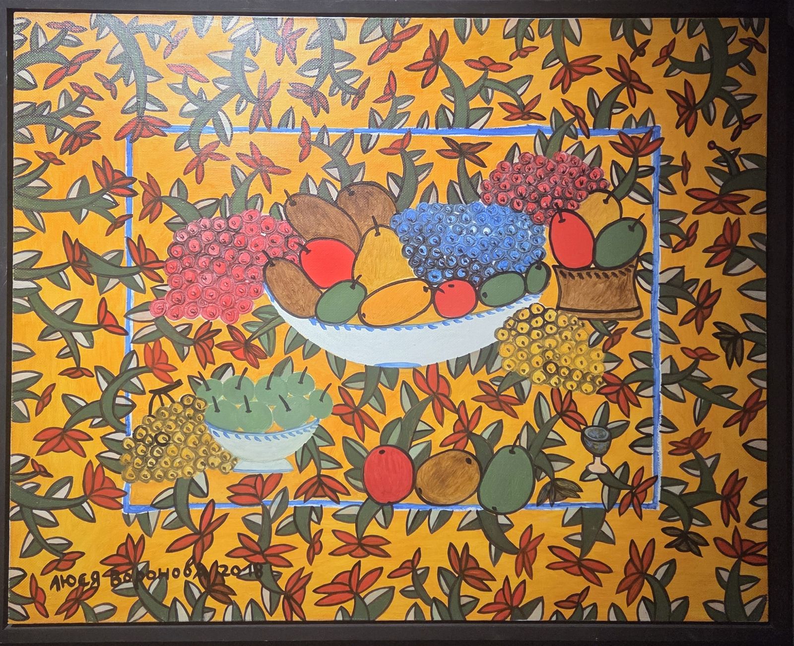 Август. Золото и синь. 2018 холст, масло