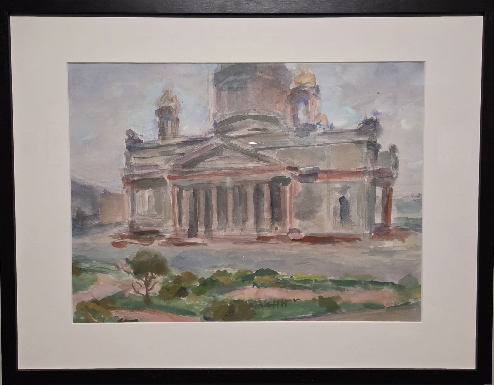 Андрея Юмашев. Исаакиевский собор 1951 бумага, акварель