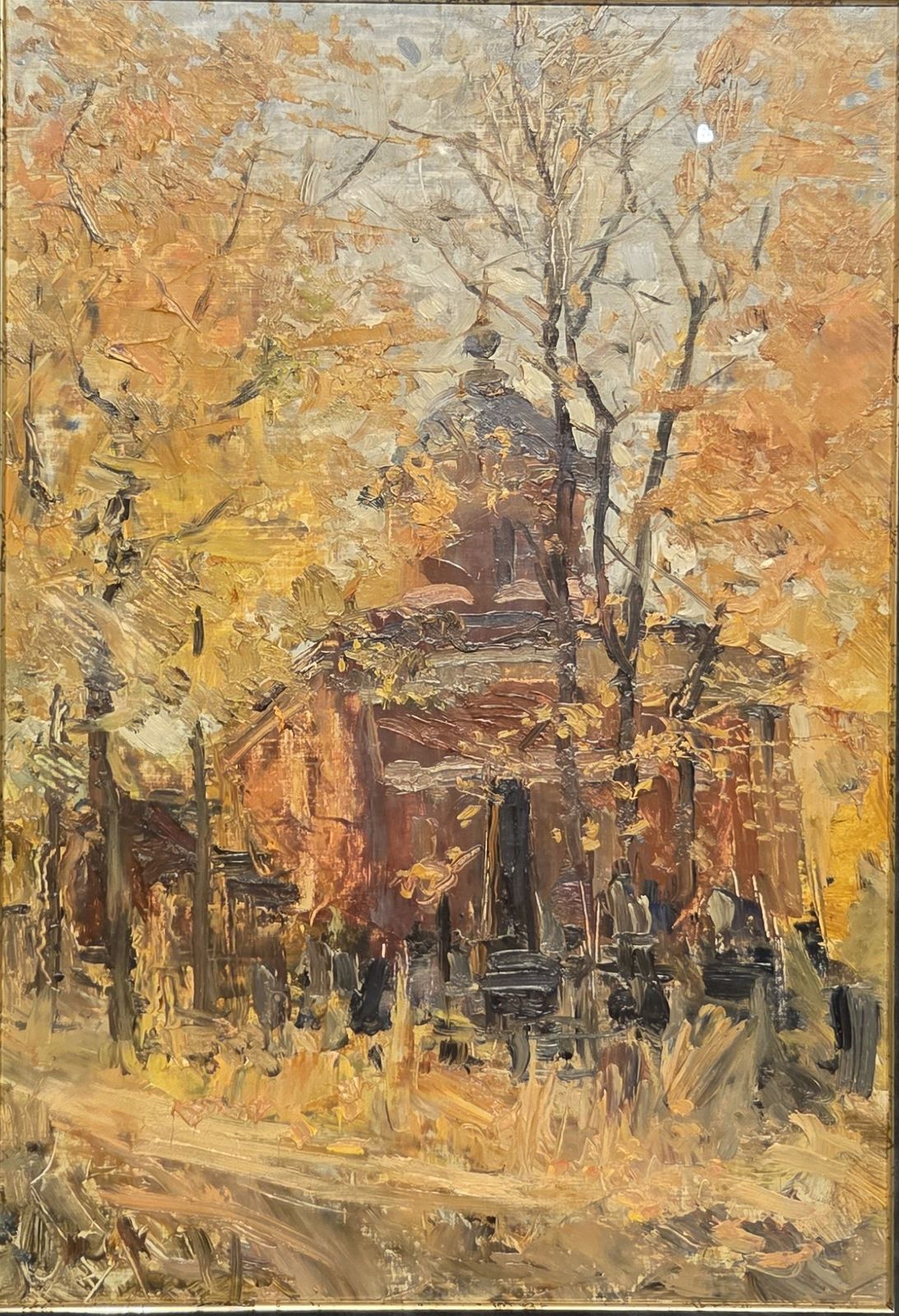 Андрияка Н.И. Донской монастырь. 1973 холст, картон, масло