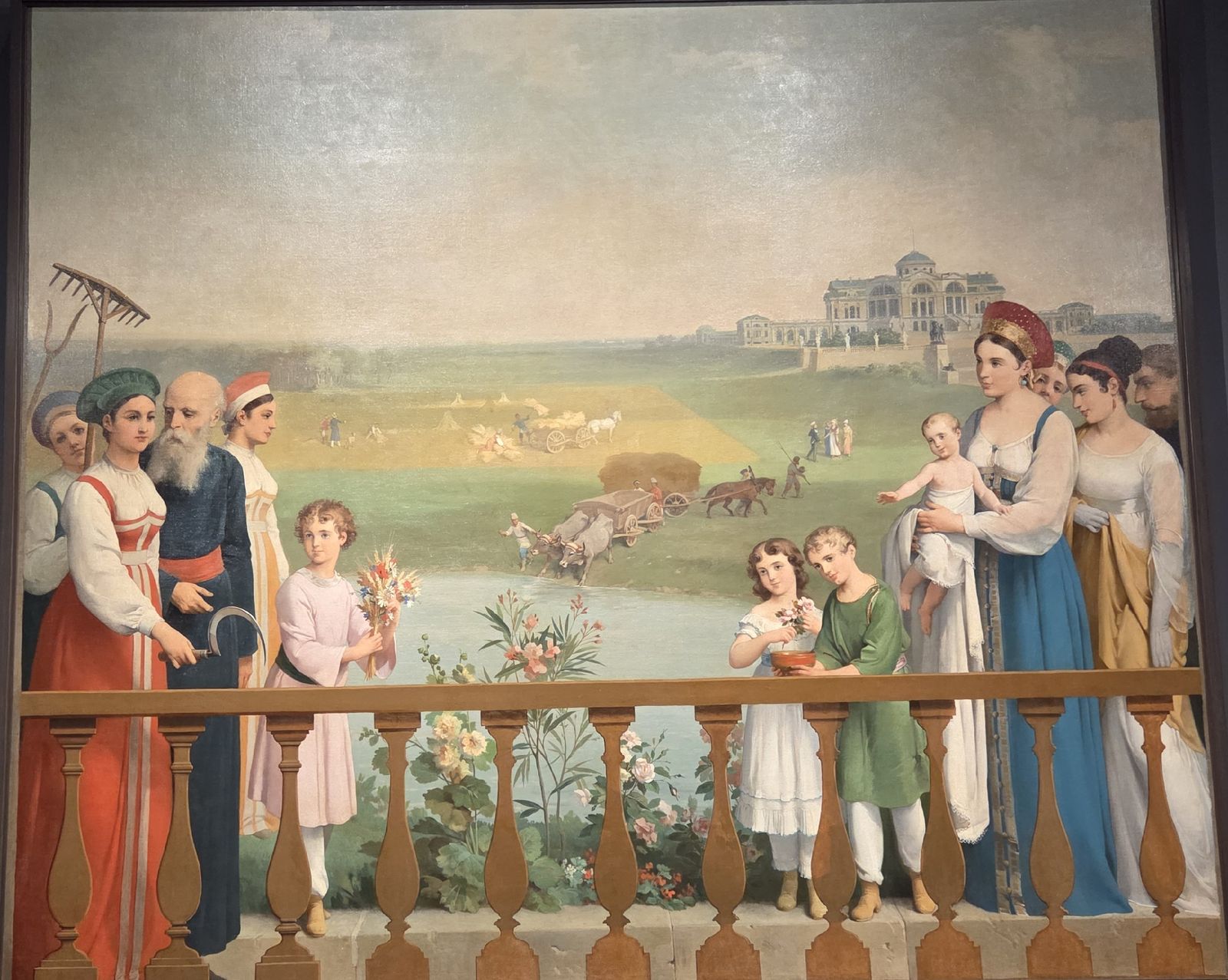 Антонио Бароффио (Антон Осипович Бруни) Жатва. Дворец в Марьине 1821-1822 холст, масло