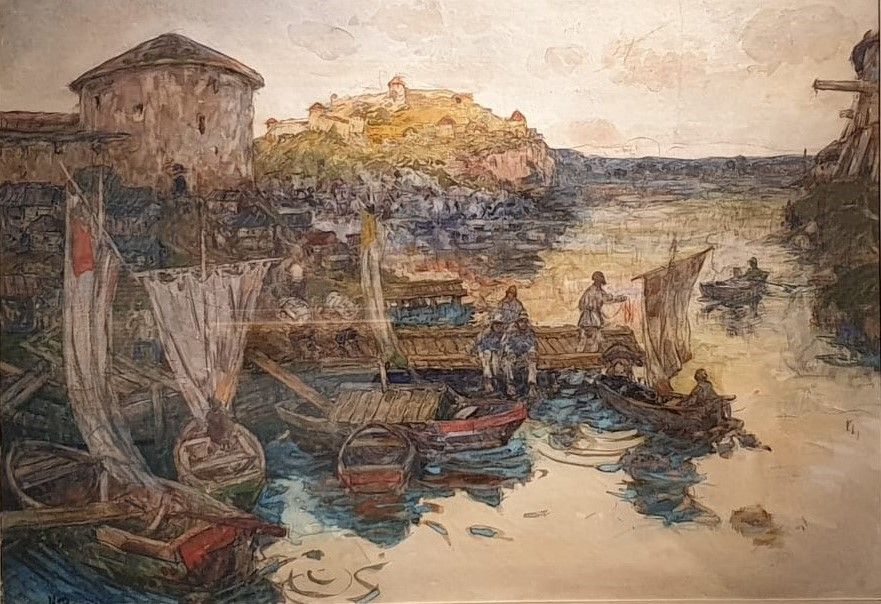 Н.К.Рерих Старая Ладога 1899 бумага, акварель
