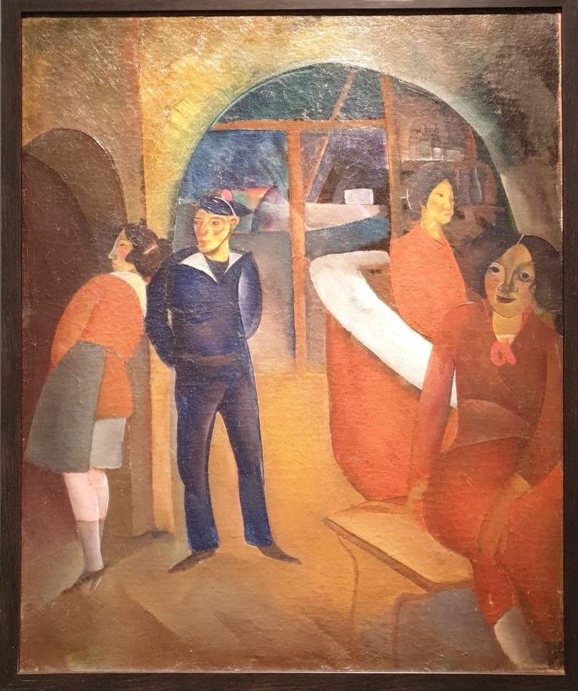 Б.Д.Григорьев В кафе 1920-е холст, масло