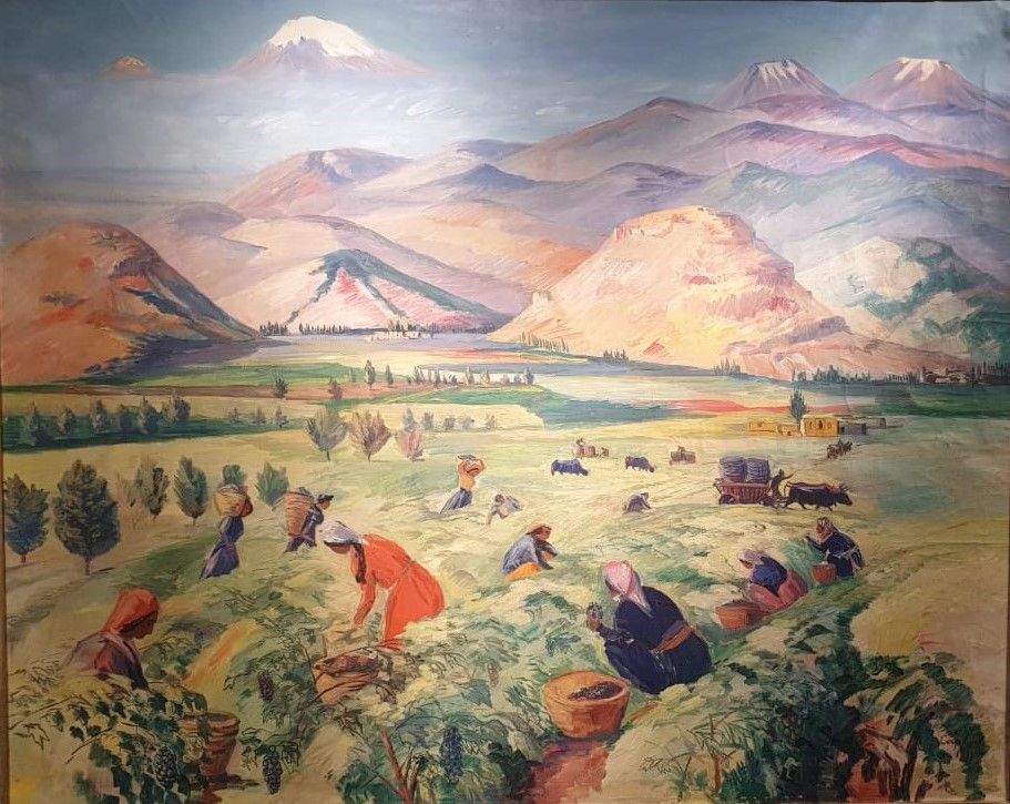 М.С.Сарьян Сбор винограда в Армении 1937 холст, масло