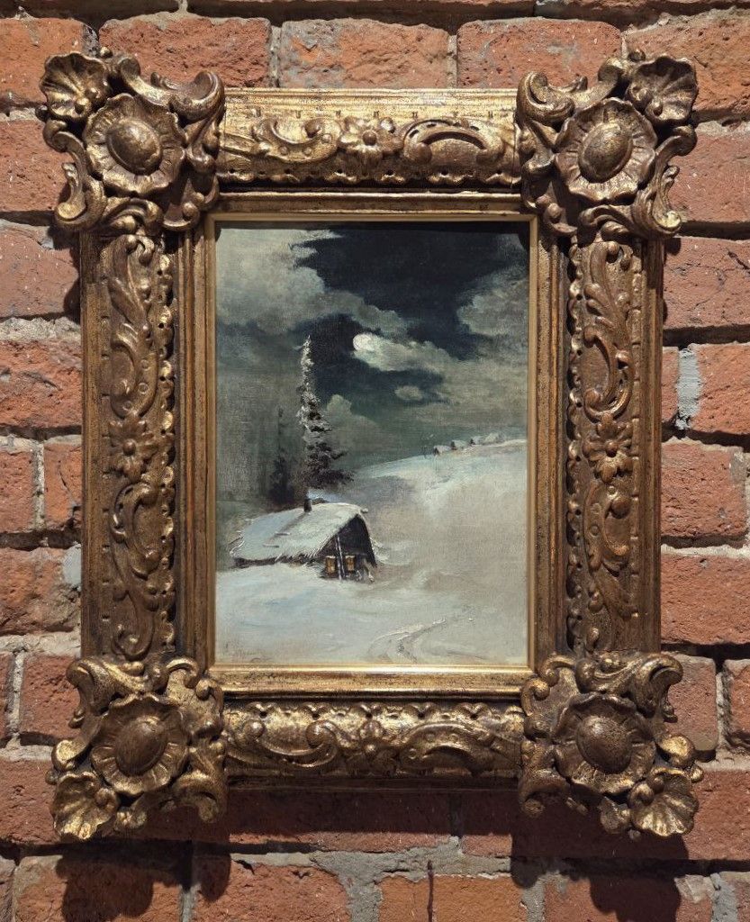 Алексей Саврасов. Зимняя ночь. Последняя четверть XIX в. холст на картоне, масло