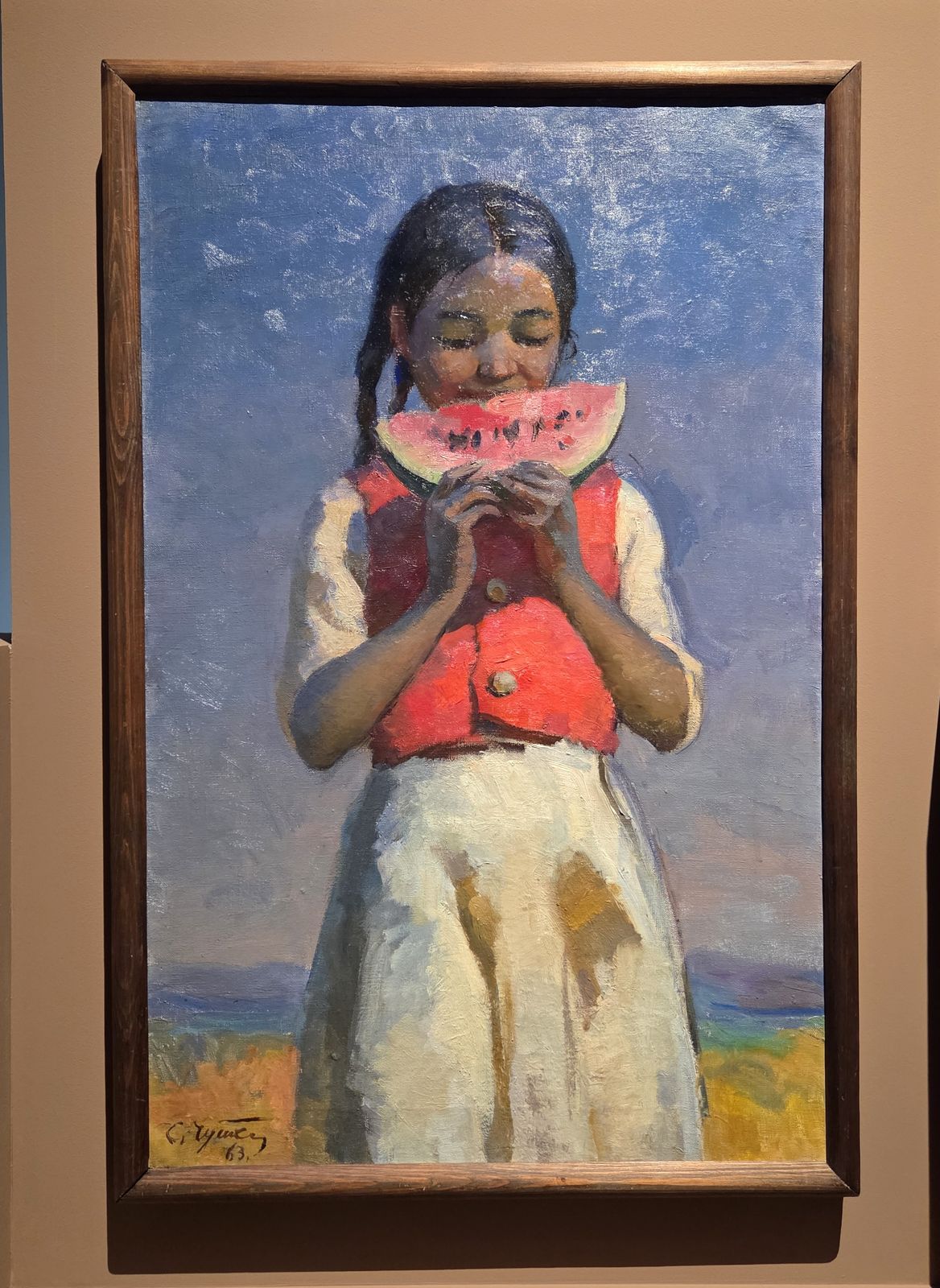Девочка с арбузом. 1963 холст, масло
