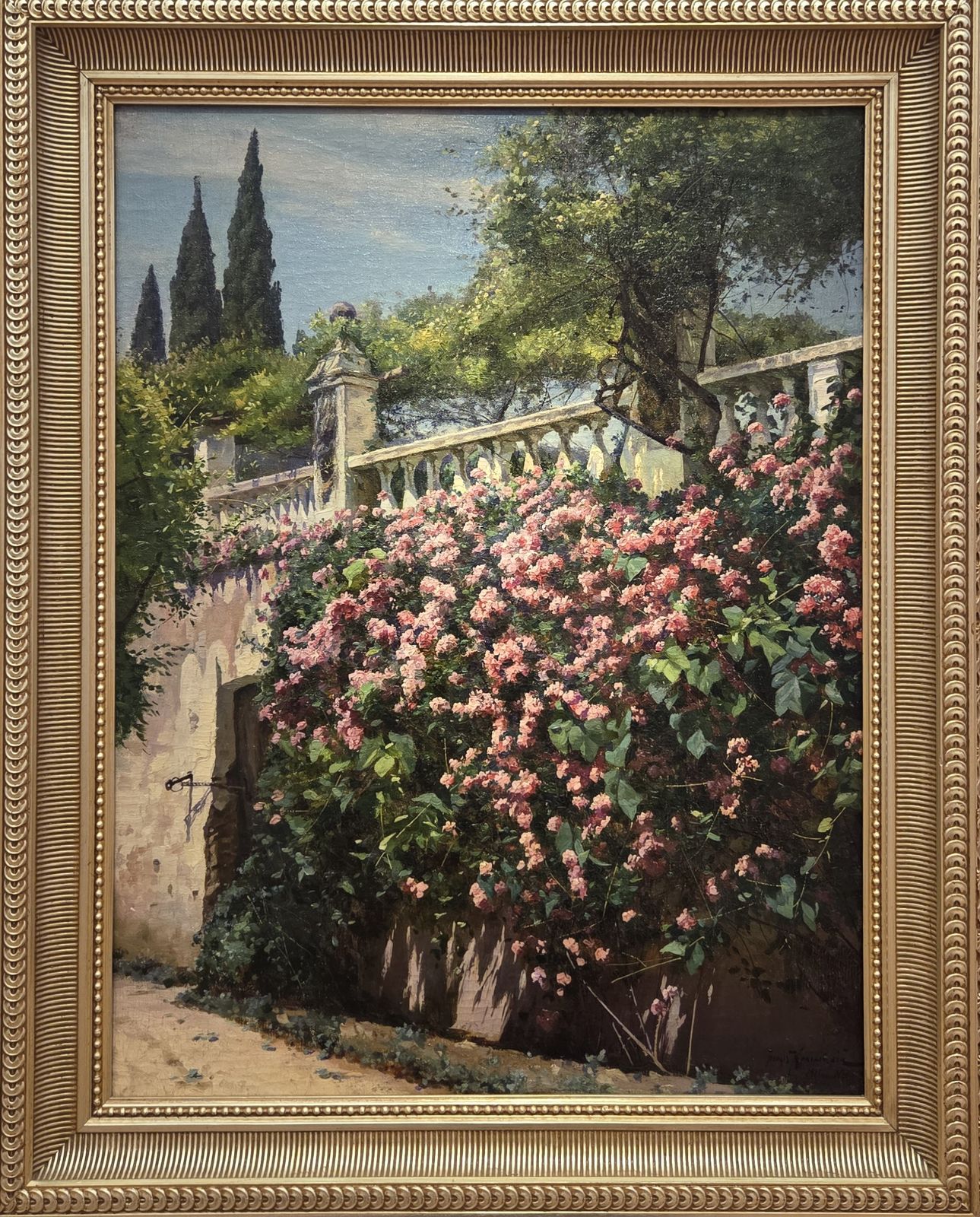 Иосиф Крачковский. Алупка. Цветущие розы. 1911 холст, масло