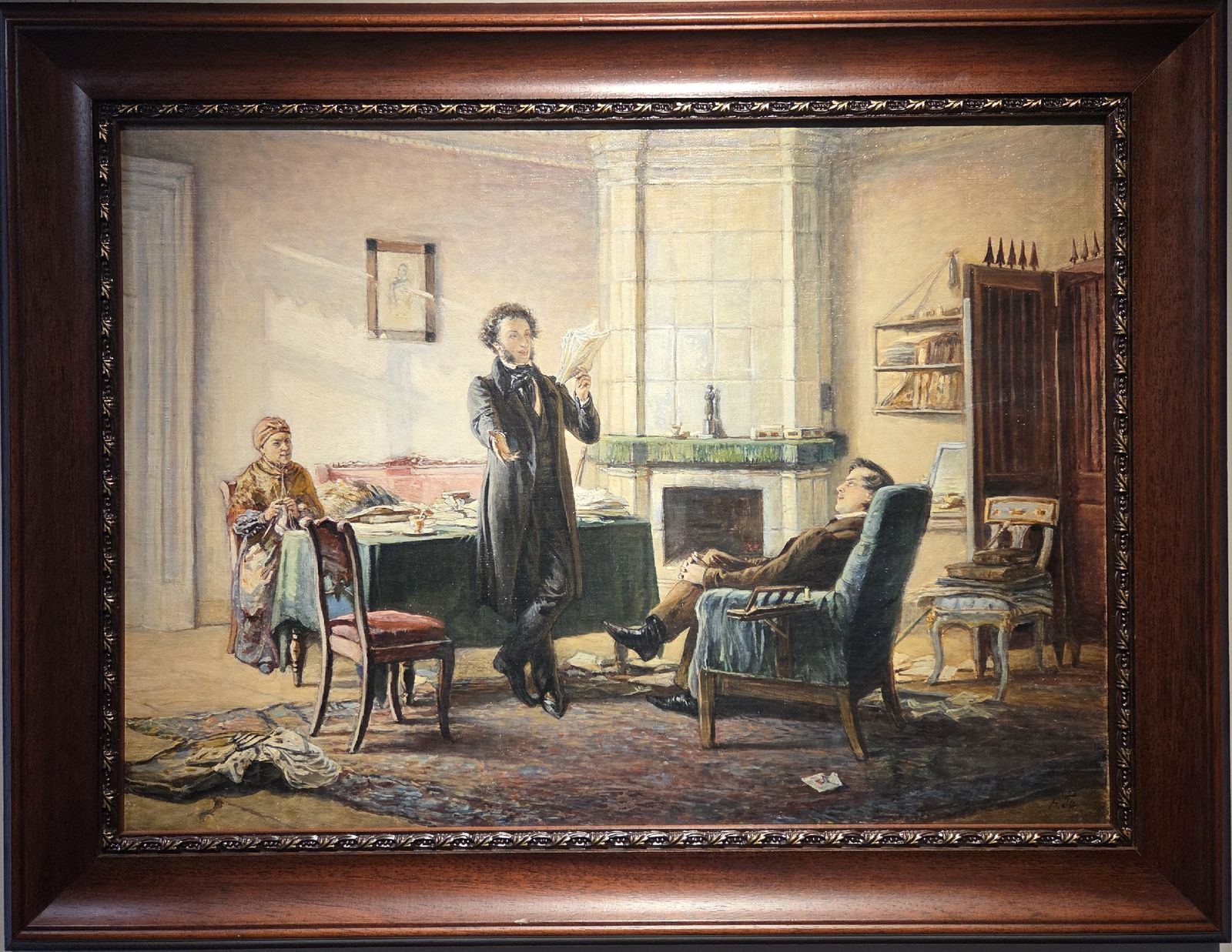 Н.Н.Ге Пущин у Пушкина в Михайловском. 1893 холст, масло