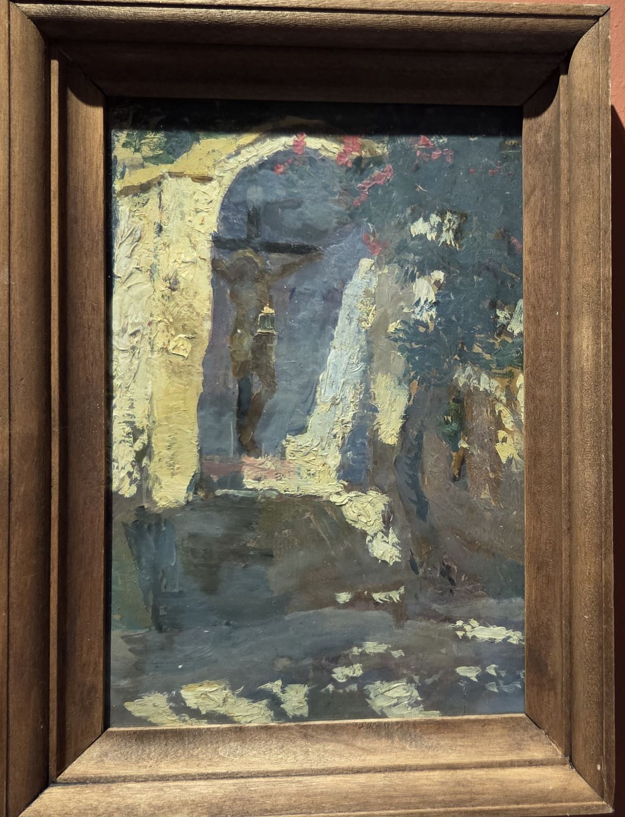 А.В.Исупов. Вход в часовню. Италия 1927-1928 картон, масло