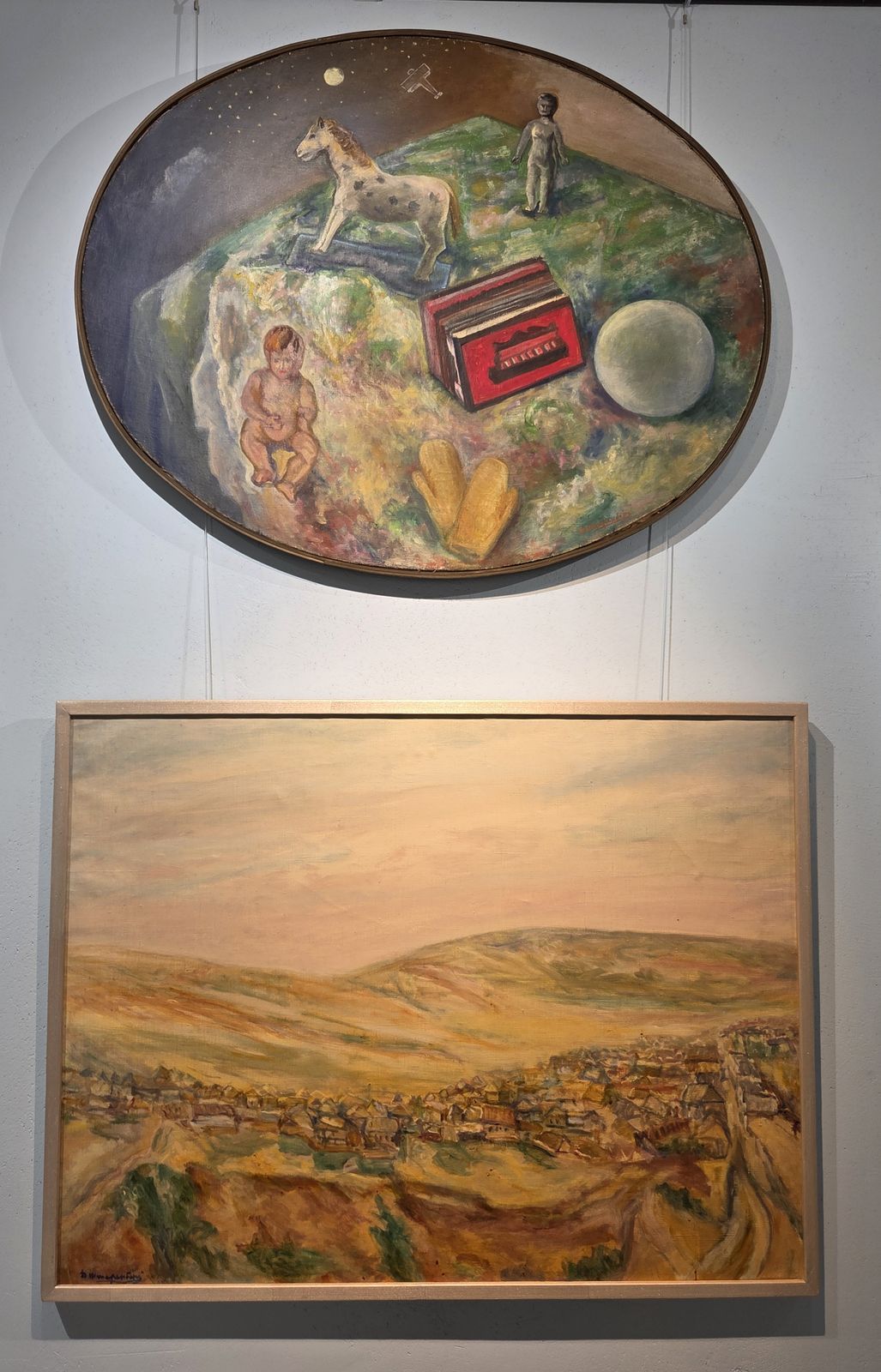 Д.П.Штеренберг. Натюрморт с игрушками. 1930-е холст, масло. Пейзаж. 1930-е холст, масло