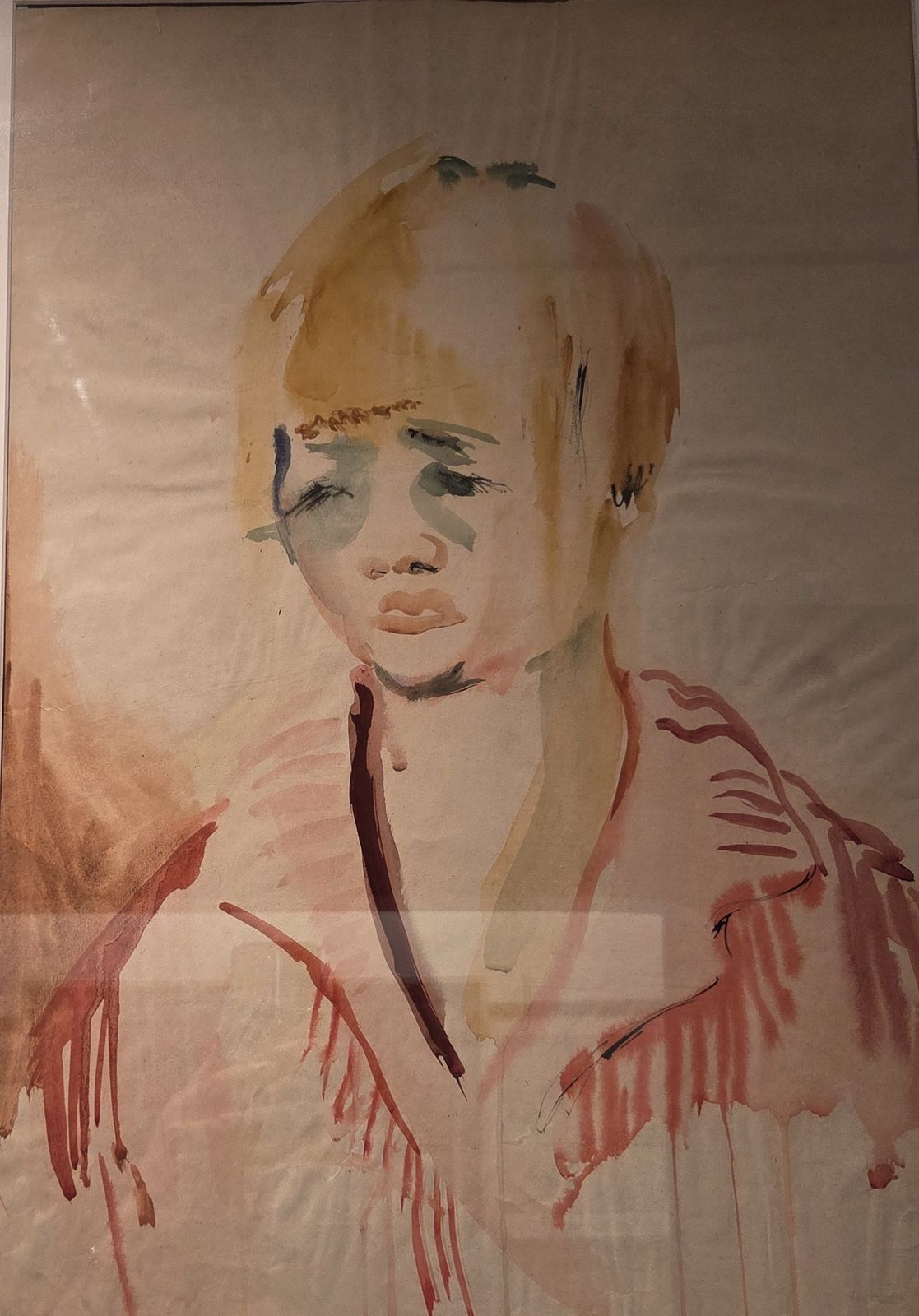 Гранавцева Мария Степановна. Автопортретв (в розовом) 1930-е бумага, акварель