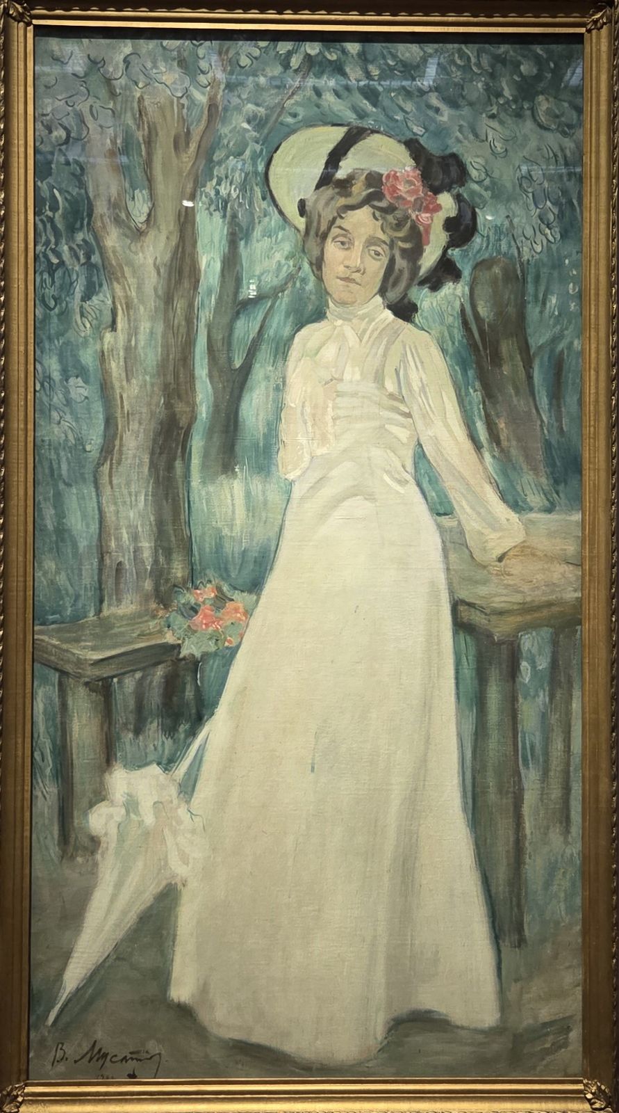 Портрет Н.Ю.Станюкович 1903 холст, темпера
